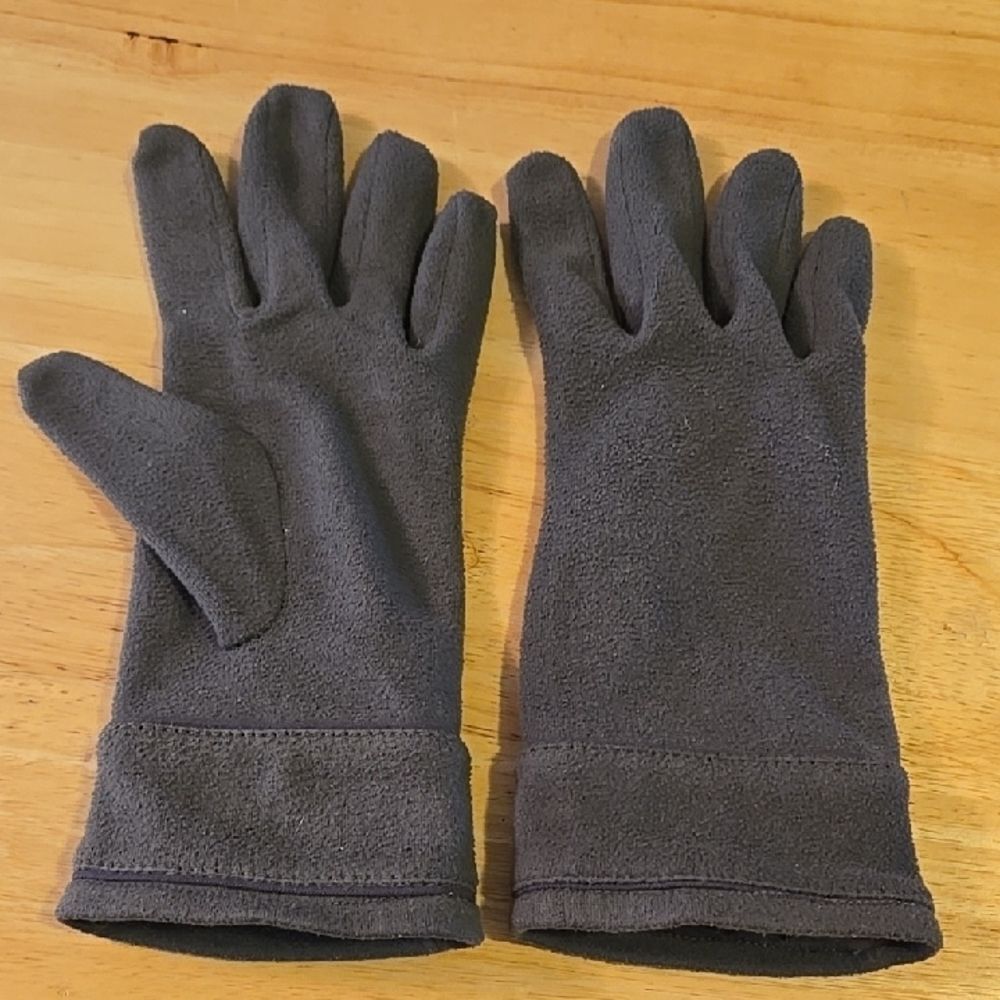 Fleece Gloves M l womens medium large size winter cold weather gear warm Gray
